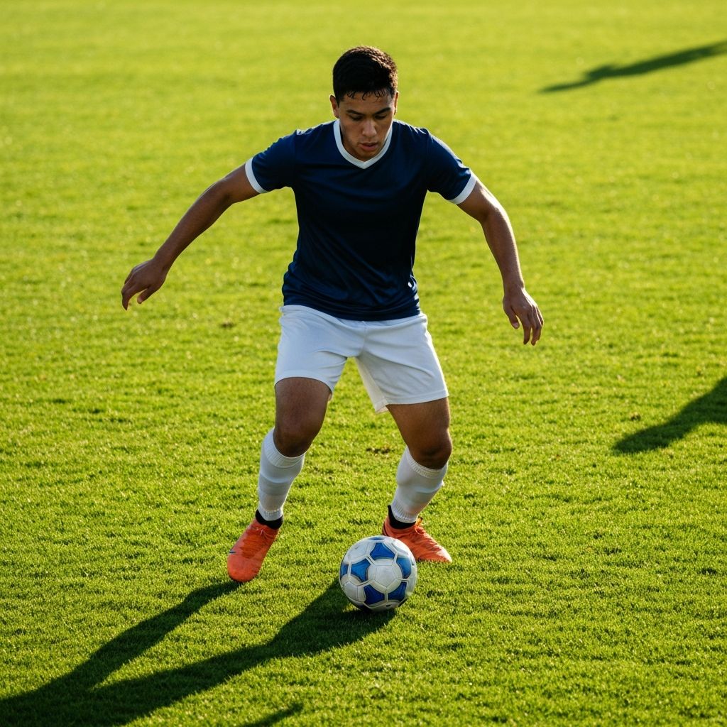 サッカー少年ドリブル